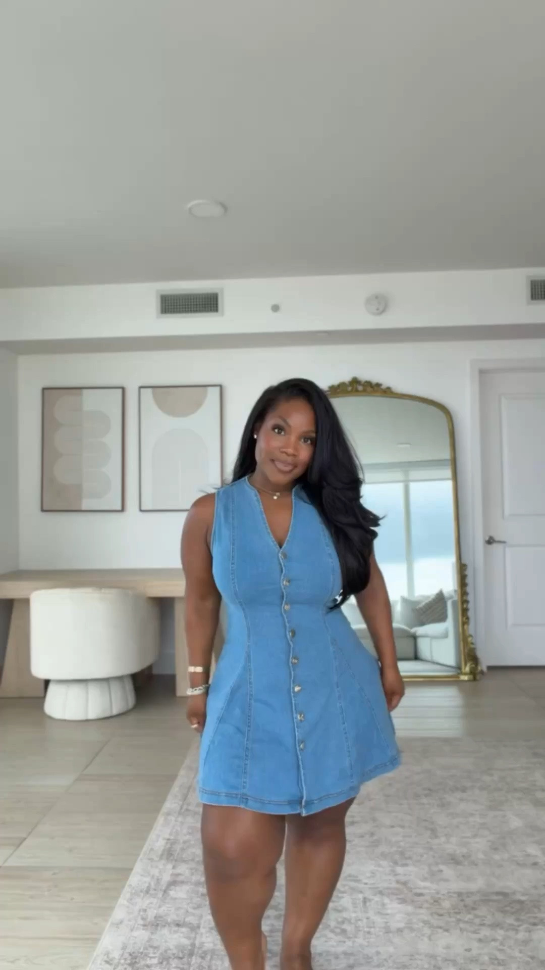 New denim dress from @Express just in time for summer. 🩵

Dress is $25 and available in 2 more colors ✨

Sizing Details:
Denim Dress: L
White Dress: L (could size down)
Snake Print Dress: L
Tiger Print Dress: L

#LTKMidsize #LTKPetite #LTKSaleAlert