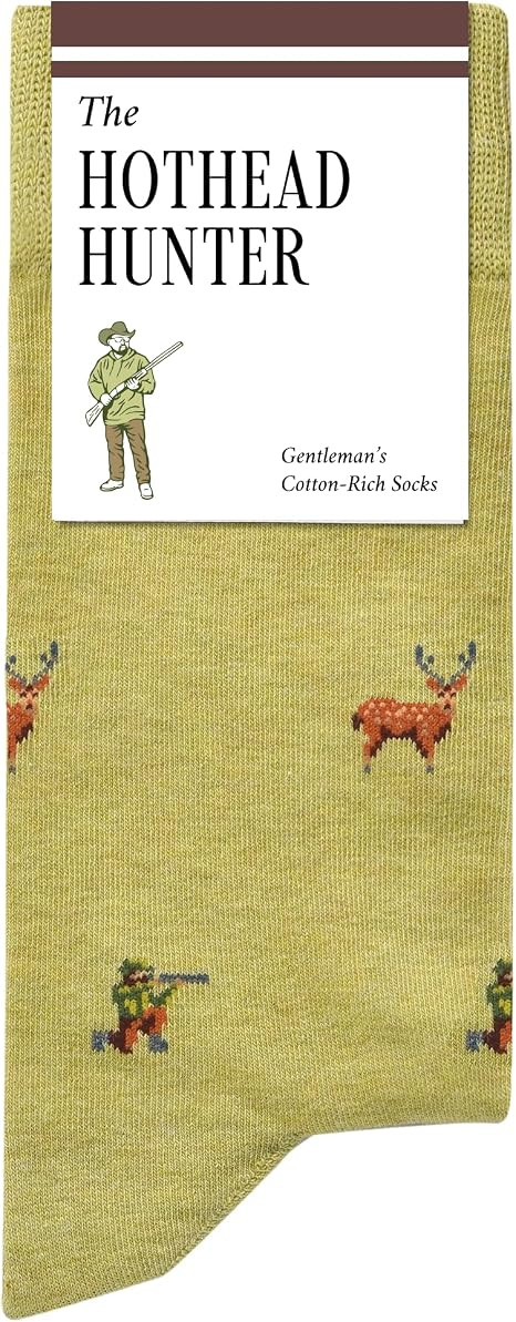 The Hothead Hunter Socks - Funny Hunting Socks - Funny Hunter Gifts for Men - 1 Pair, Size 8-13, ... | Amazon (US)