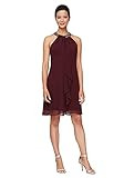 S.L. Fashions Women's Jewel Halter Sheath Dress (Petite and Regular), Fig, 14P | Amazon (US)