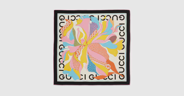 Gucci maxi flower print silk scarf | Gucci (US)