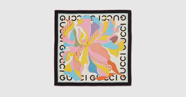 Gucci maxi flower print silk scarf | Gucci (US)