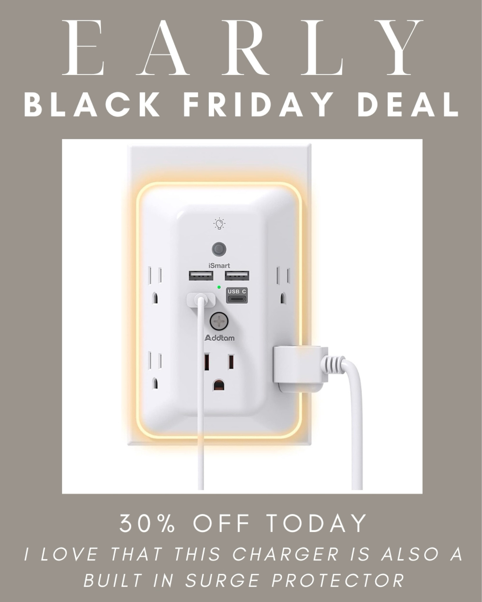 Early Black Friday Amazon deal! Love the different options in this surge protector! Under $15 now 👏🏼  Great gift idea for the techie in your life!

Surge protector, outlet cover, usb charger, plug, multi plug outlet, holiday essentials, guest room must haves, travel essentials, Amazon, amazon home Amazon electronics, Amazon gadgets, Gadget, Amazon finds, Amazon must haves, Amazon sale, prime day, prime day sale, Amazon prime, sale finds, sale alert, sale #amazon #amazonhome #amazonelectronics #LTKxPrime

#LTKCyberWeek #LTKGiftGuide #LTKsalealert