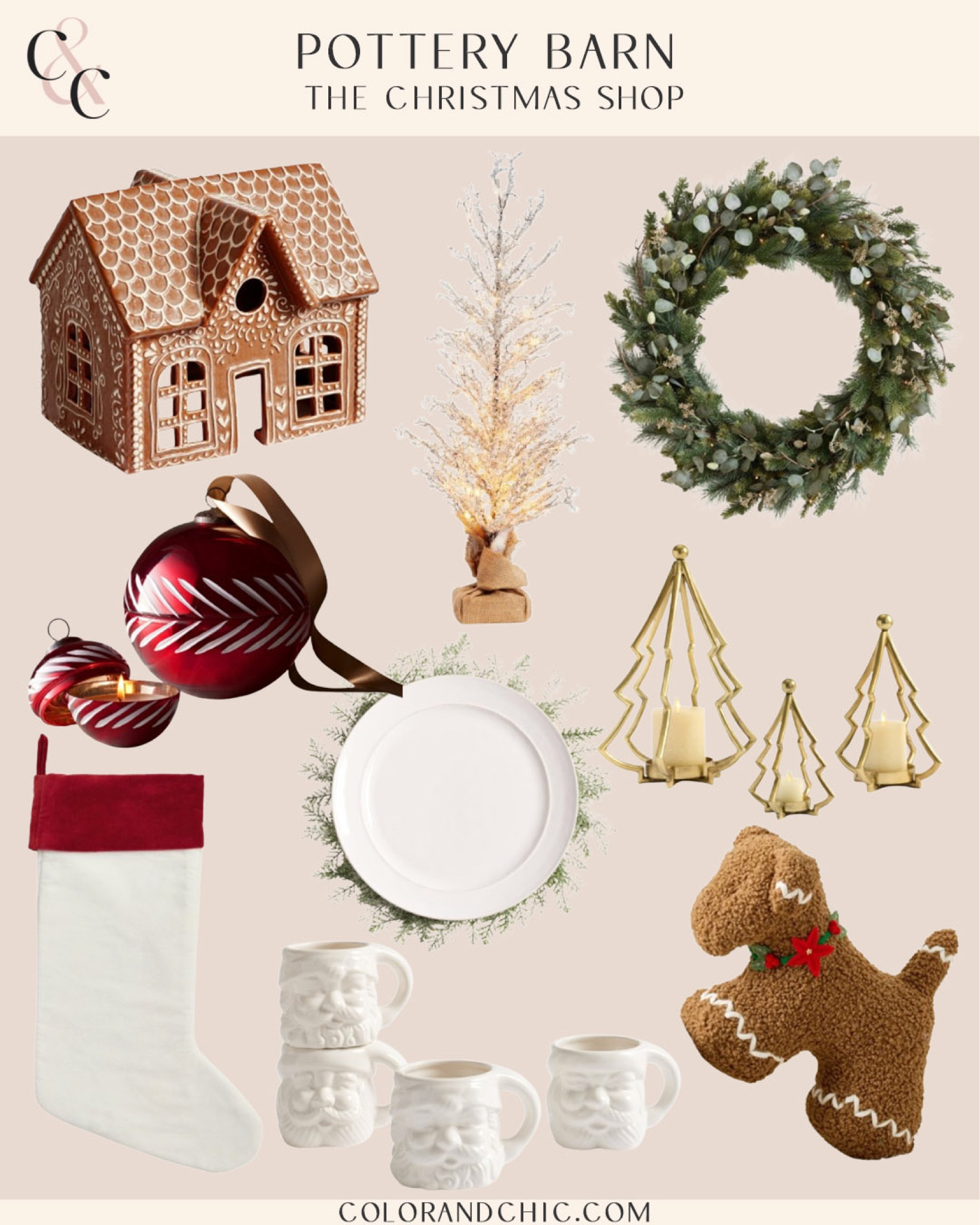 Love Pottery Barn’s Christmas Shop that has wreaths, pillows, candles, mugs, and more decor. Perfect for the holiday season!

#LTKHome #LTKHoliday #LTKStyleTip