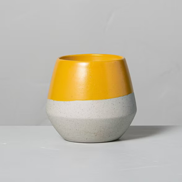 4.8oz Golden Hour Decorative Geo Ceramic Seasonal Candle - Hearth & Hand™ with Magnolia | Target