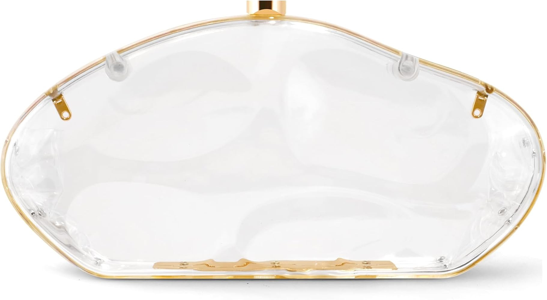 Acrylic Clutch Purse for Women Evening Bag, Irregular Shell Acrylic Purse Box Clutch with Chain f... | Amazon (US)