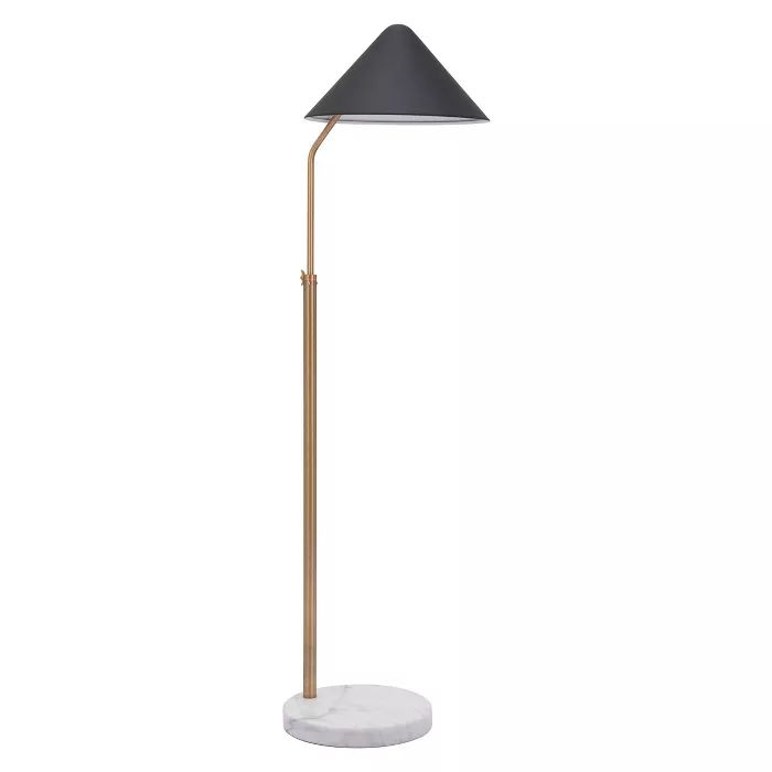 Retro Modern Floor Lamp Black 55"  - ZM Home | Target