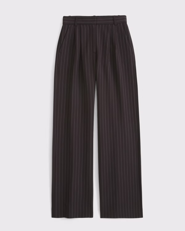 Curve Love A&F Sloane Tailored Wide Leg Pant | Abercrombie & Fitch (US)