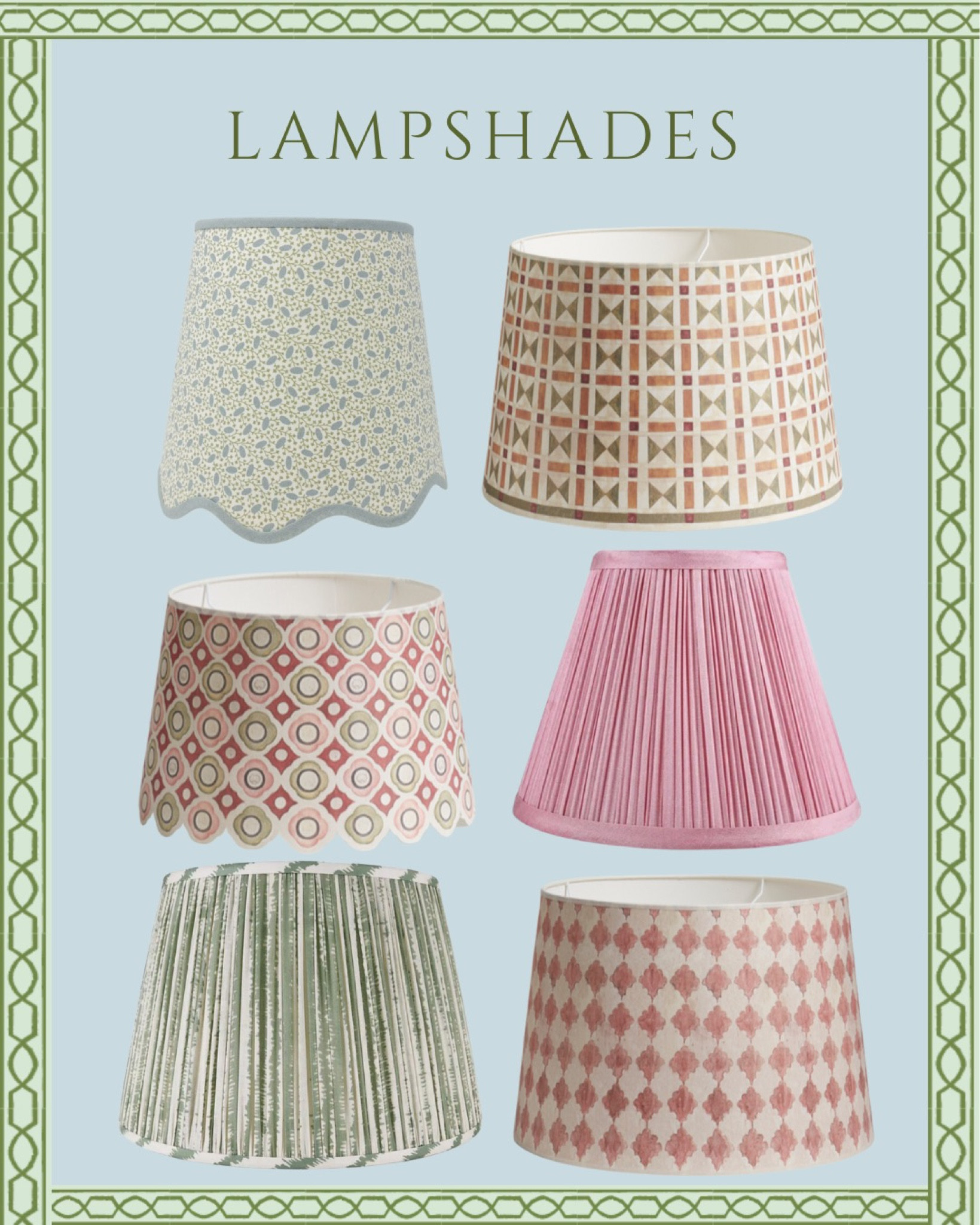 New lampshades that I am loving! I especially love this new collaboration Oka has 💫

Home decor, living room, bedroom, grand millennial, traditional home decor, pleated lampshade, patterned lampshade, pink, green @oka #oka 

#LTKunder100 #LTKhome #LTKFind
