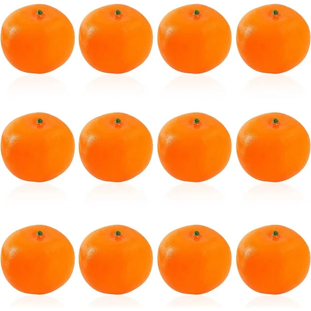 12 pcs Fake Oranges, DaKuan Simulated Plastic Orange, Artificial Oranges, Decorative Fruit Tray, ... | Walmart (US)