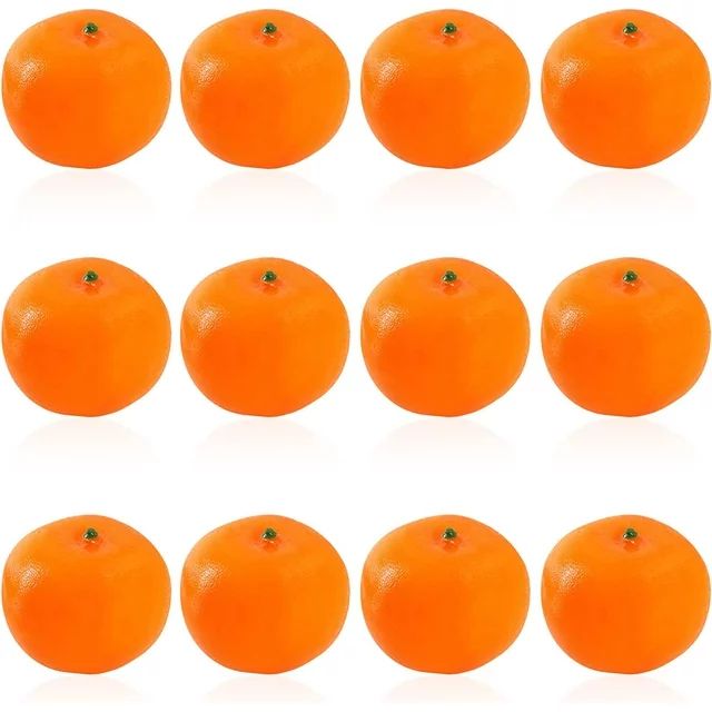 12 pcs Fake Oranges, DaKuan Simulated Plastic Orange, Artificial Oranges, Decorative Fruit Tray, ... | Walmart (US)