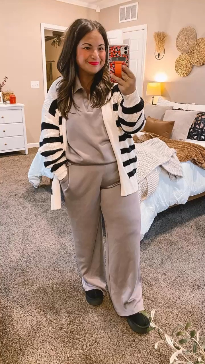 slippers: fit true to size // wearing a 5
set: fits true to size // wearing a large
cardigan: super old, but linking similar options below! 

 #LTKStyleTip #LTKGiftGuide #LTKWatchNow