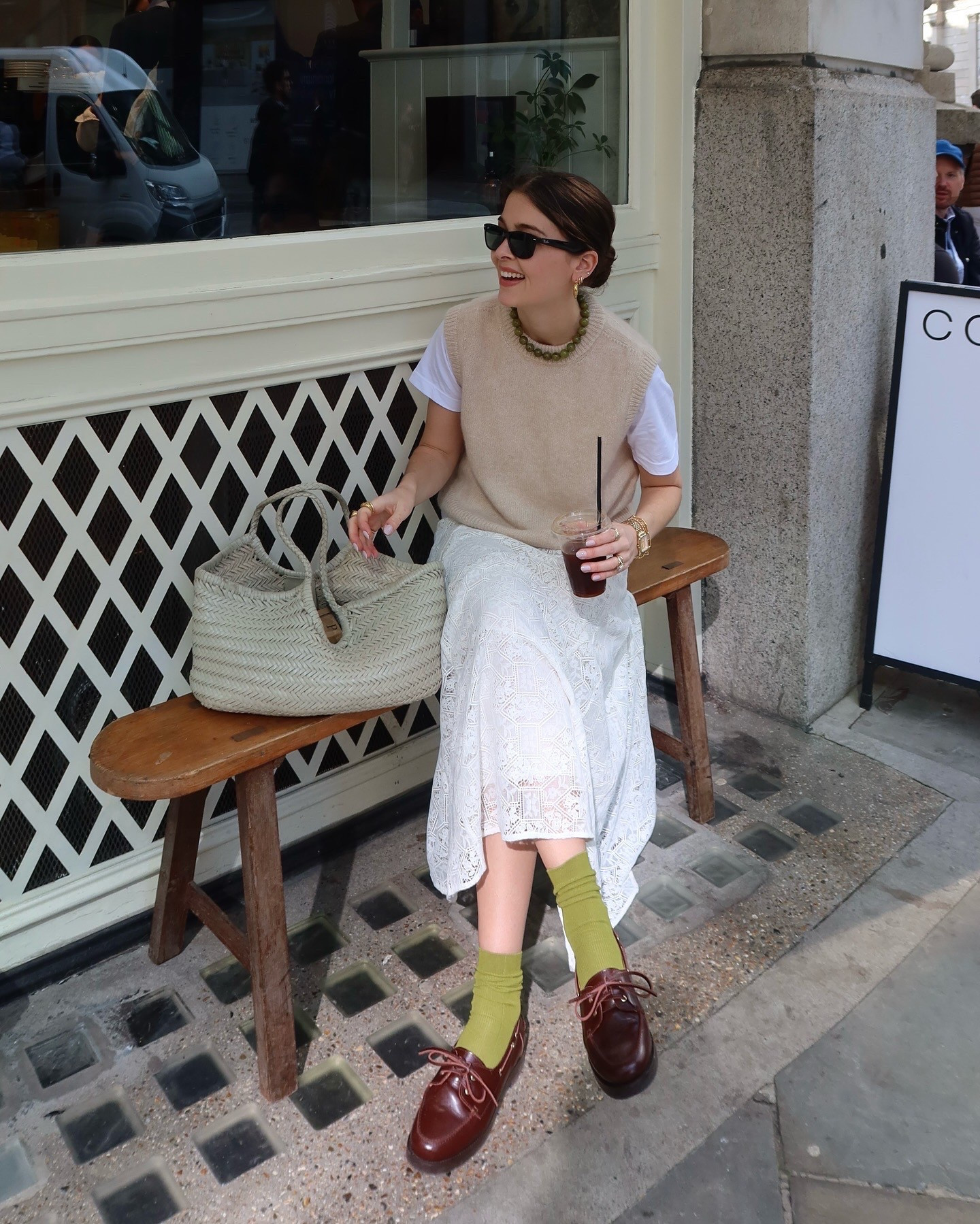 Lace skirt
Spring outfit 
Pop of green 
Boat shoes 

#LTKAprilSpotlight #LTKspring #LTKuk