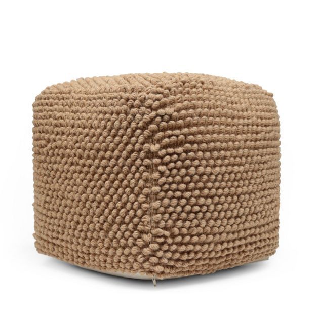 Stekar Boho Handcrafted Tufted Fabric Cube Pouf - Christopher Knight Home | Target