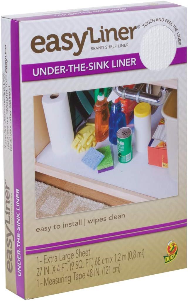 Easy Liner Under-the-Sink Liner, Non-Adhesive, White, 27 Inches x 4 Feet (280741) | Amazon (US)