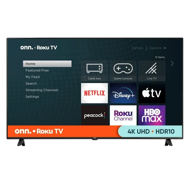 onn. 65” Class 4K UHD (2160P) LED Roku Smart TV HDR (100012587) | Walmart (US)