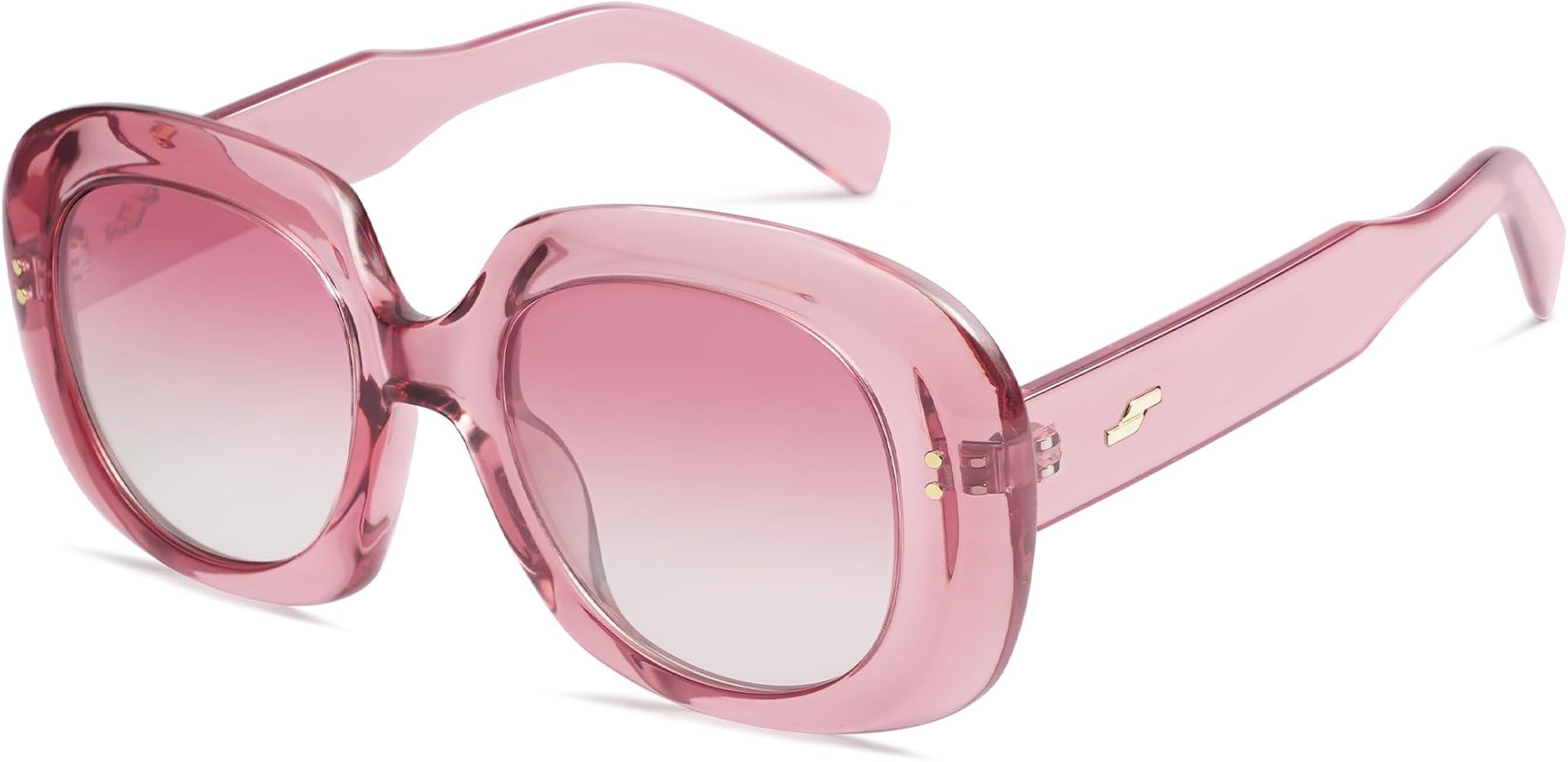 SOJOS Sunglasses for Women & Men, Round, Thick, Polarized Lens, Trendy, Oversized Shades SJ2317 | Amazon (US)