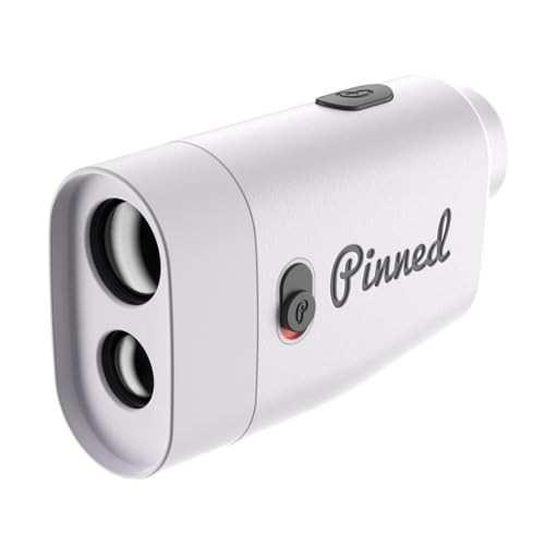 Pinned Prism+ Slope Golf Rangefinder - Distance Measuring Device - USB Rechargeable, Magnetic, Pinned Locked Vibration Laser Range Finder - Gift Idea & Golf Accessories for Men & Women - White | Amazon (US)