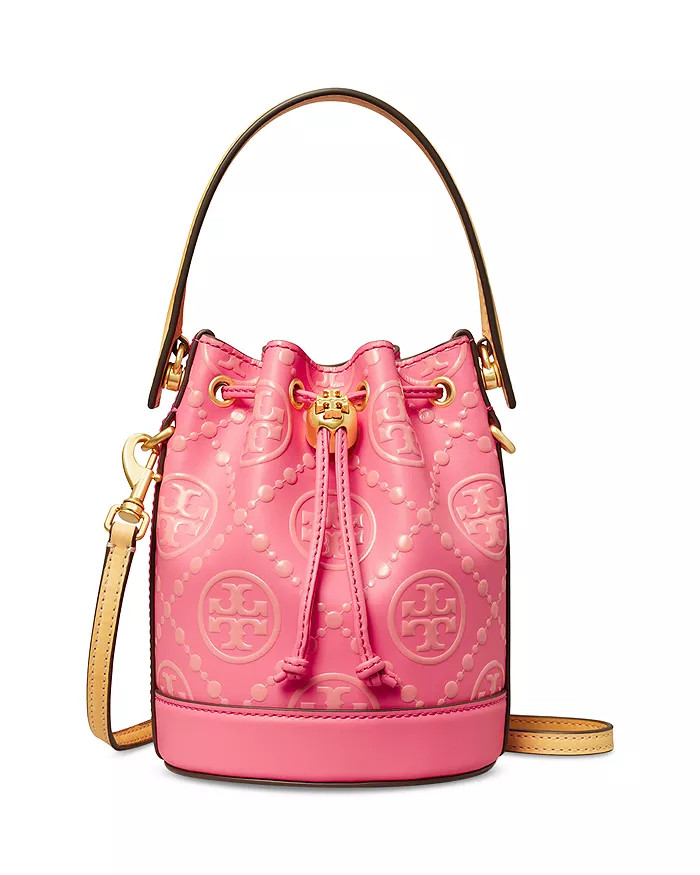 Mini T Monogram Contrast Embossed Bucket Bag | Bloomingdale's (US)