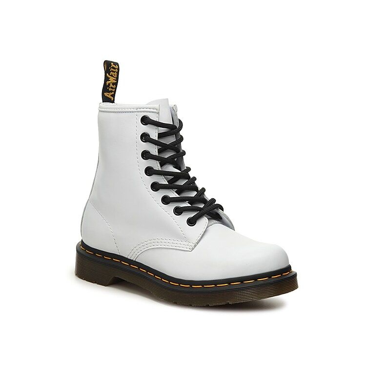 Dr. Martens 1460 Combat Boot | Women's | White Leather | Size UK 4 / US 6 | Boots | Bootie | Combat | DSW