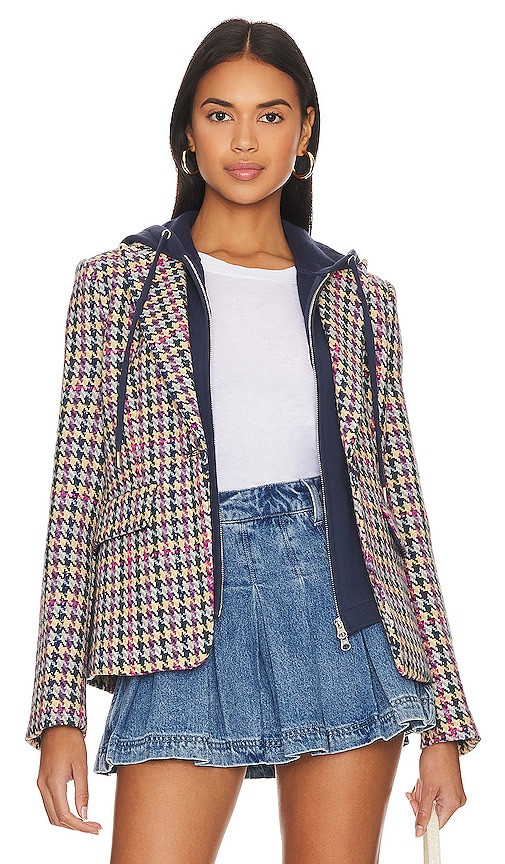 Central Park West Lucia Multi Houndstooth Jacket in Multi. - size XS | Revolve Clothing (Global)