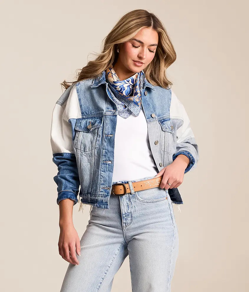 Color Blocked Denim Jacket | Buckle