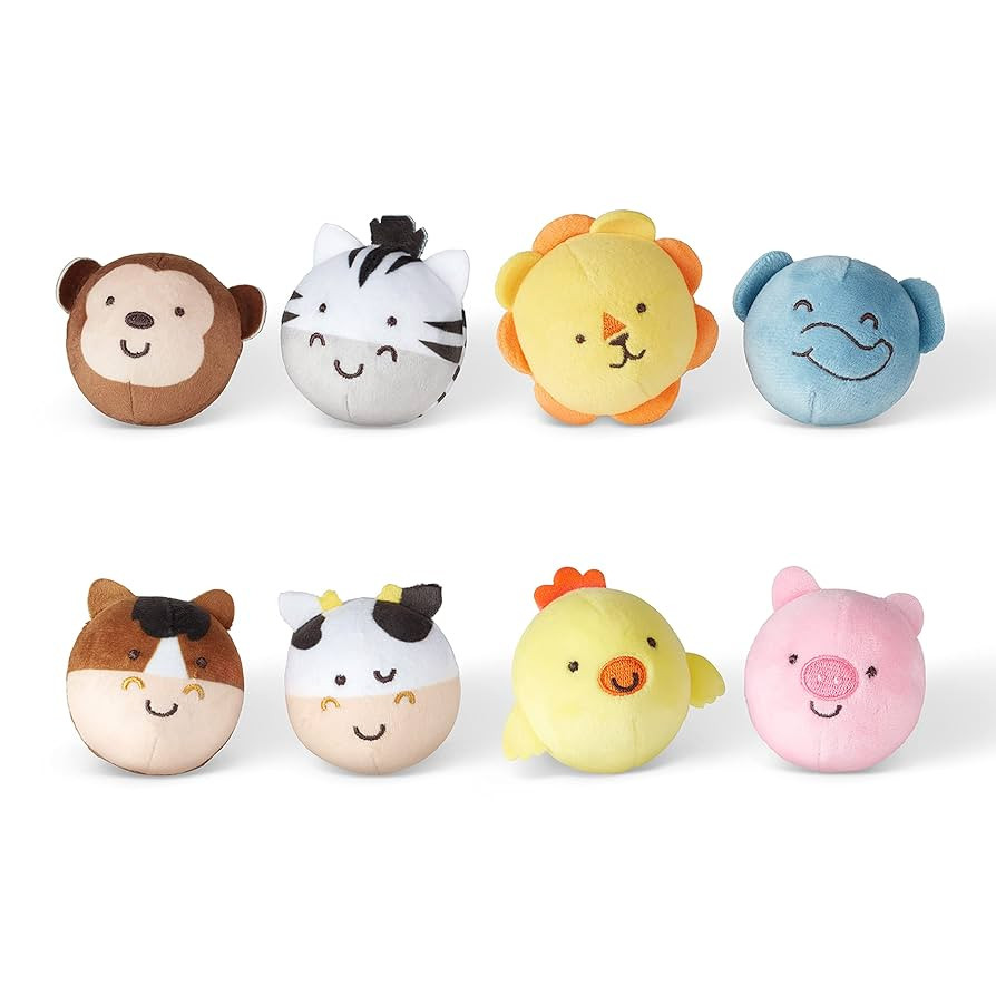 Melissa & Doug Rollables Safari and Farm Friends Infant and Toddler Toy 2-Pack | Amazon (US)