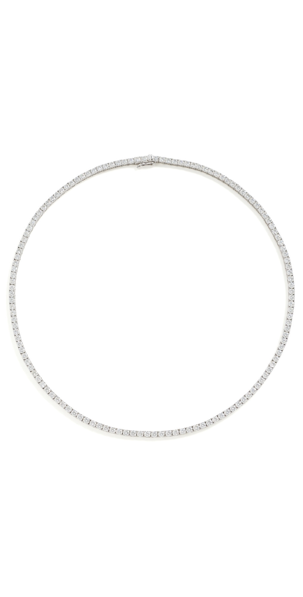 Heaven Mayhem Lab Grown Tennis Necklace Silver One Size | Shopbop