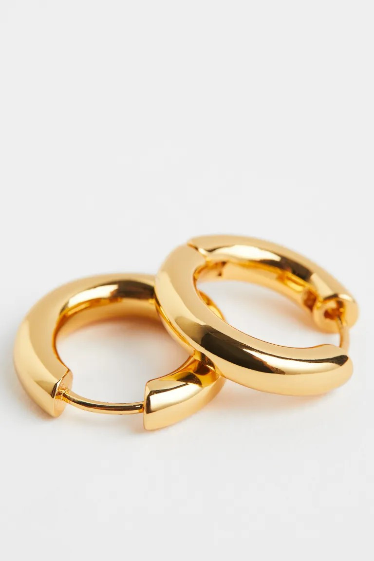 Gold-plated Hoop Earrings | H&M (US + CA)