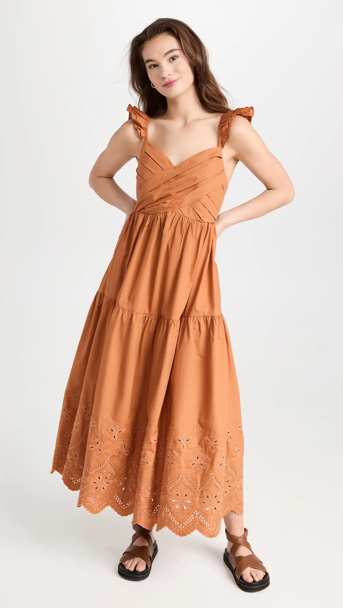 Moon River Embroidered Poplin Dress | Shopbop | Shopbop