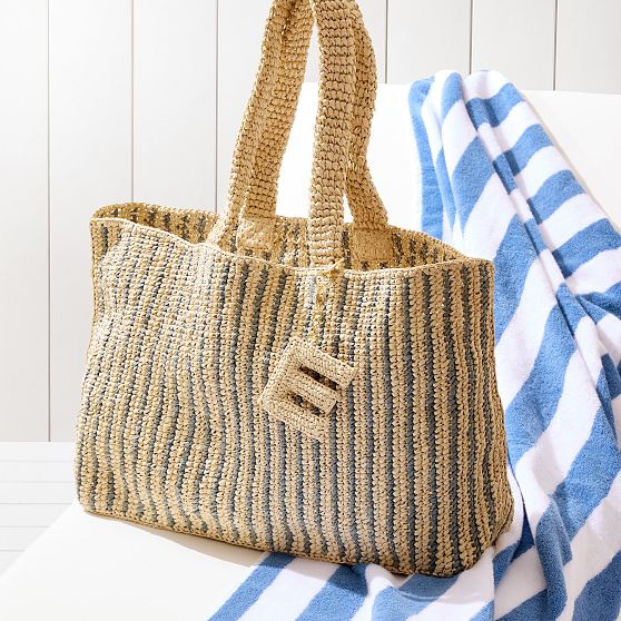 Handwoven Stripe Beach Tote​ | Mark and Graham