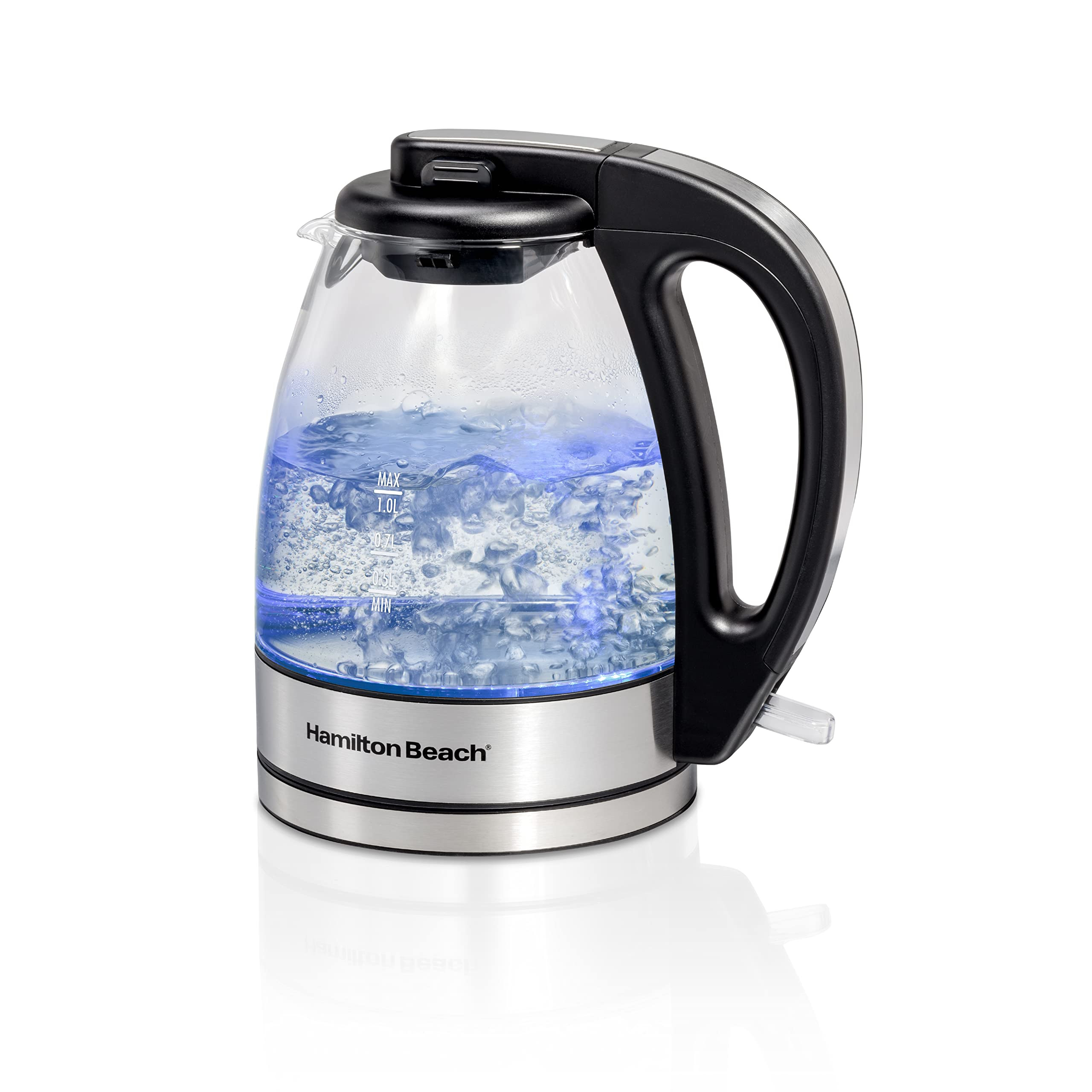 Hamilton Beach Glass Electric Tea Kettle, Water Boiler & Heater, 1 Liter, 1500 Watts for Fast Boi... | Amazon (US)