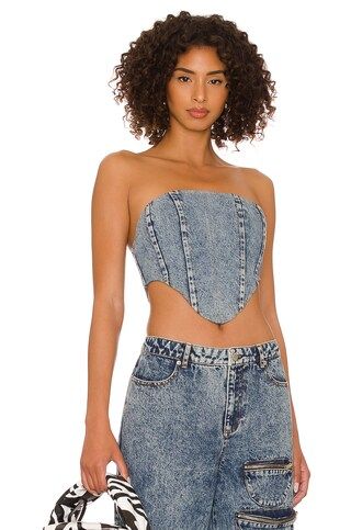 BY.DYLN Jamison Corset in Light Blue from Revolve.com | Revolve Clothing (Global)