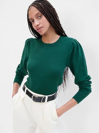 Fitted Puff Sleeve Sweater | Gap Factory