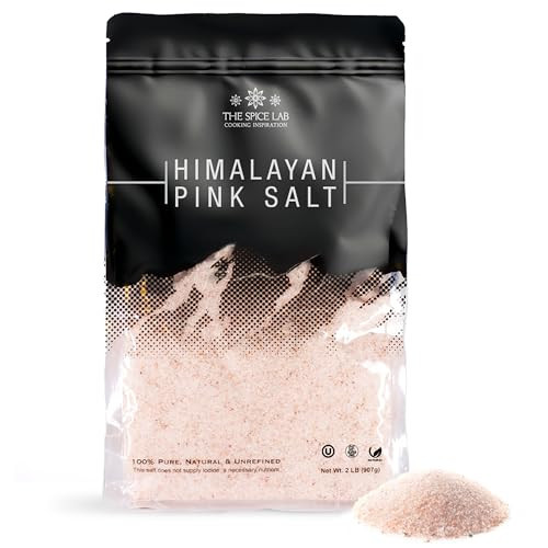 The Spice Lab Himalayan Salt - Fine 2 Lb Bag - Pink Himalayan Salt is Nutrient and Mineral Dense for Health - Gourmet Pure Crystal - Kosher & Natural Certified | Amazon (US)