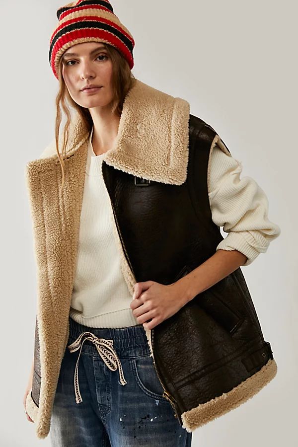 Bad Habits Cozy Vest by Free People, Crackle Brown, L | Free People (Global - UK&FR Excluded)