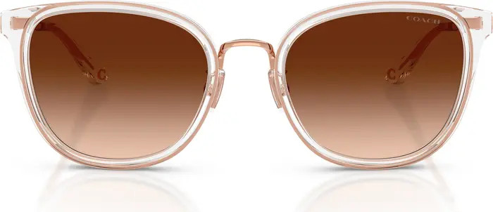 COACH 54mm Gradient Polarized Square Sunglasses | Nordstrom | Nordstrom