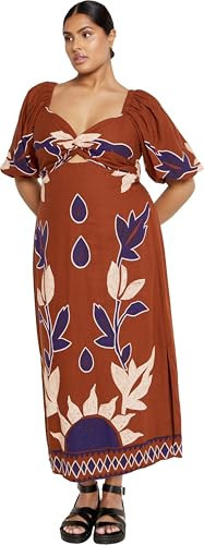 City Chic Women's Plus Size Dress - Nala Print Maxi, 20 | Amazon (US)