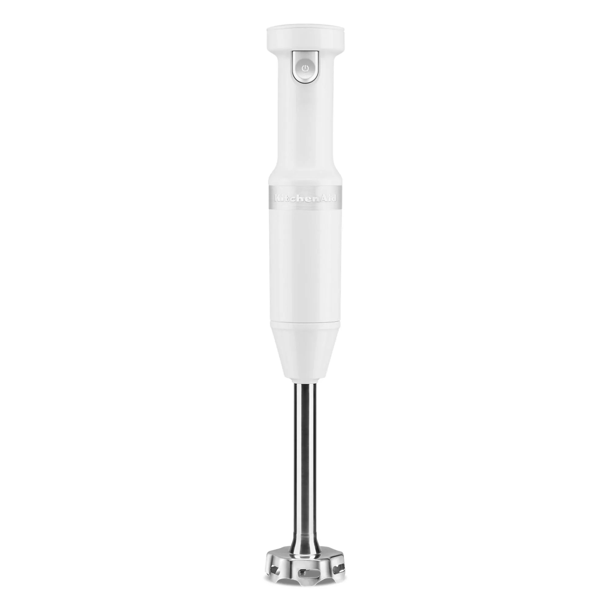 KitchenAid 5-Speed 60-Watt Pulse Control Immersion Blender with Accessory Jar (White) Stainless Steel | KHBBV53WH | Lowe's