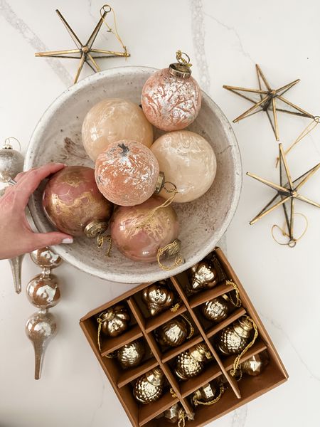 October is when I score all of the best holiday decor, like these gorgeous ornaments from Joss & Main. I love the mix of mercury, glass, and gold, and flocked ornaments. Style them in a bowl for an easy holiday centerpiece or decor idea. #jossandmainpartner #jossandmain #jossandmainholidayedit #jossandmaincommunity @jossandmain 

#LTKSeasonal #LTKHoliday #LTKhome
