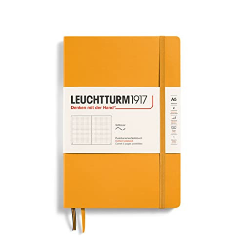 LEUCHTTURM1917 - Notebook Softcover Medium A5-123 Numbered Pages for Writing and Journaling (Rising Sun, Dotted) | Amazon (US)