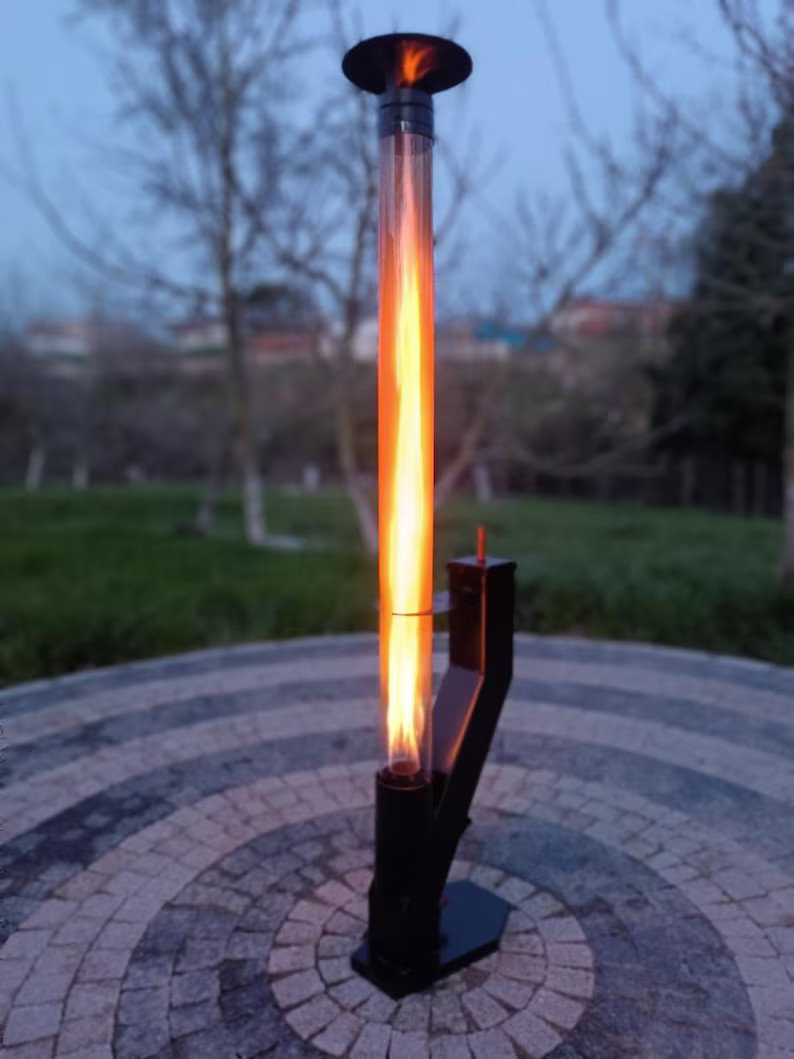 Restaurant and Cafe Outdoor Glass Pellet Fireplace - Etsy | Etsy (US)