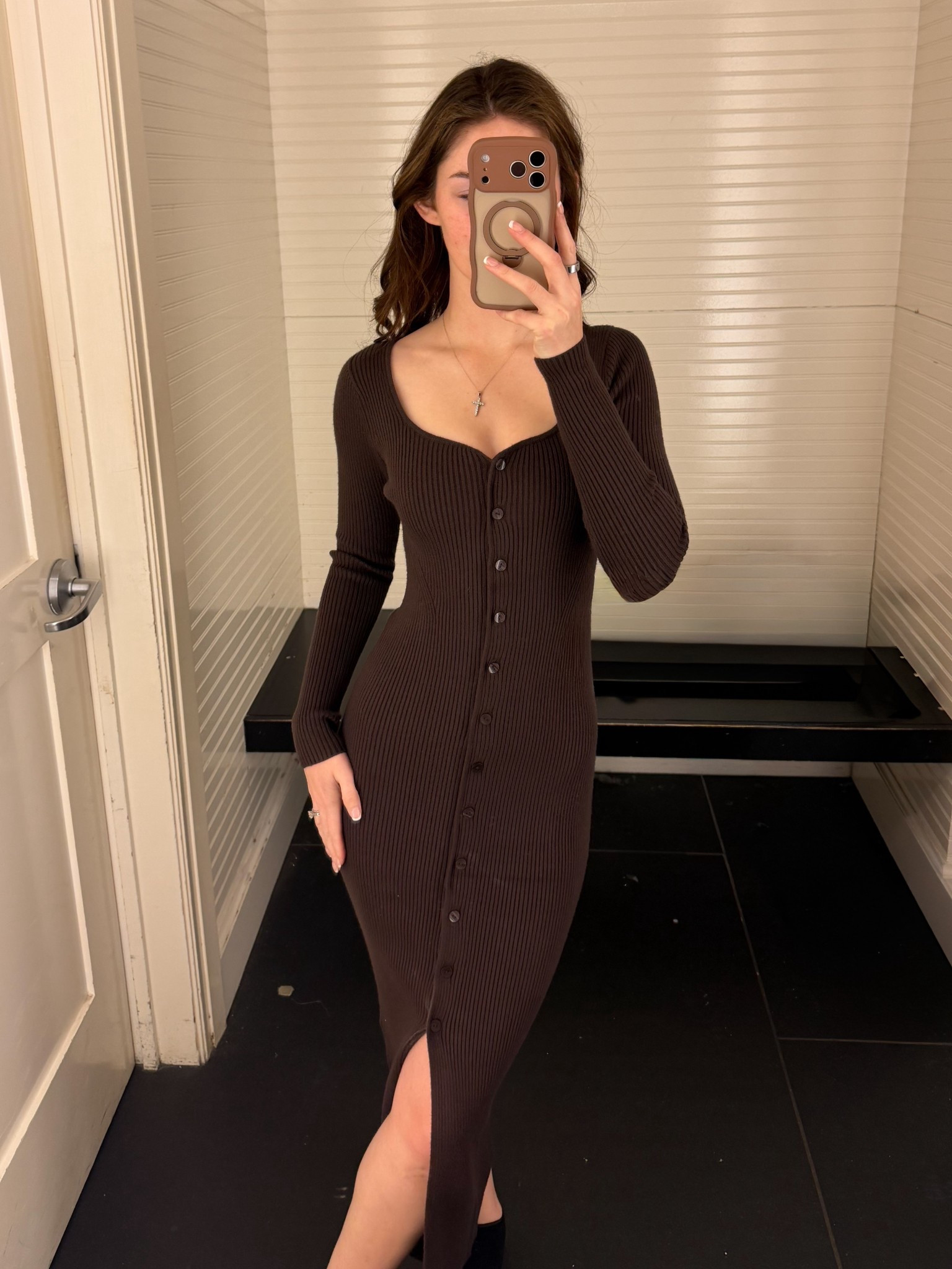 The most perfect chocolate brown dress 🤎🧸 

#LTKootd #LTKHoliday