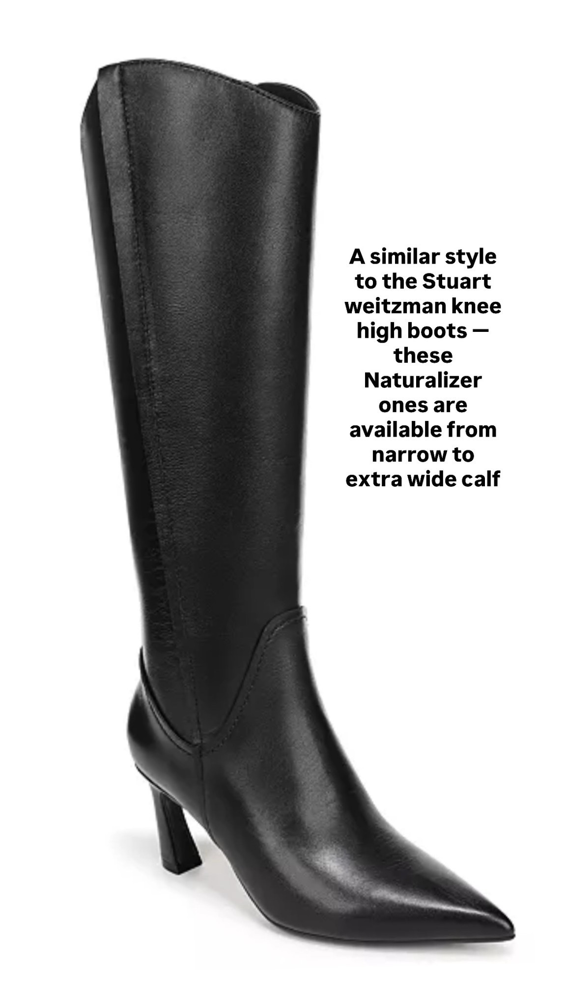 Knee high leather boots 

Naturalizer — comes in a few colors + widths from narrow to extra wide calf 

Linked to similar options 

#LTKSeasonal