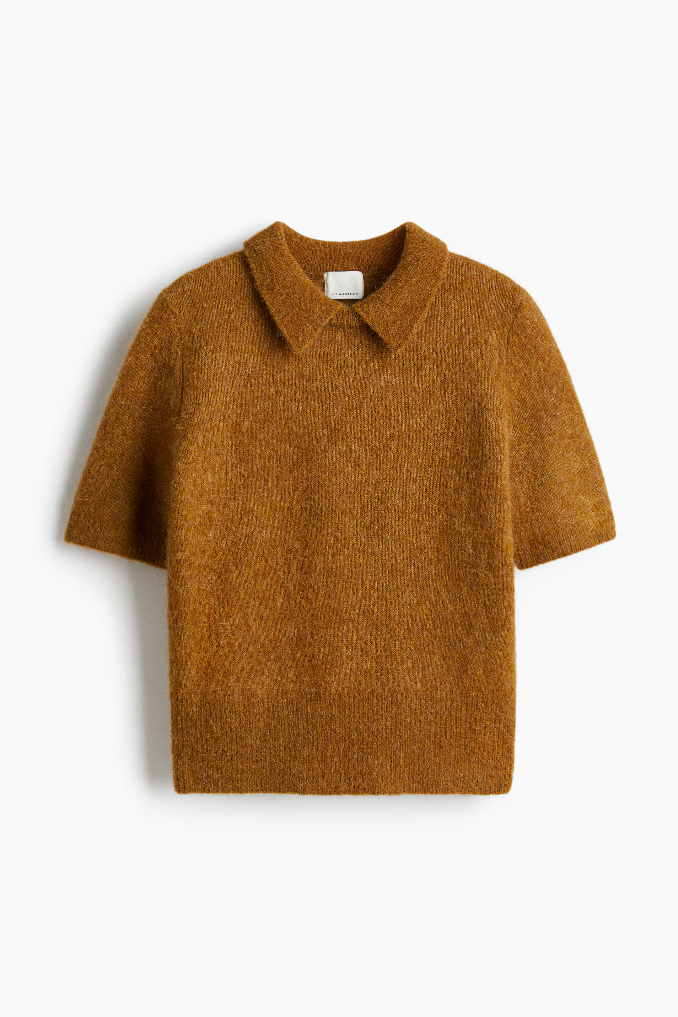 Alpaca-Blend Sweater with Collar | H&M (US + CA)