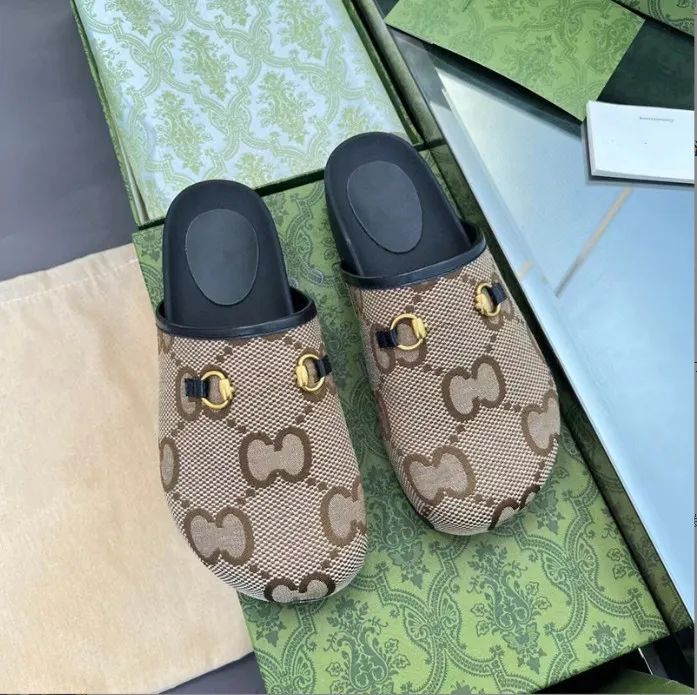 designer printed horsebit baotou flat sandals letters slippers luxury fashion brand women sandals... | DHGate