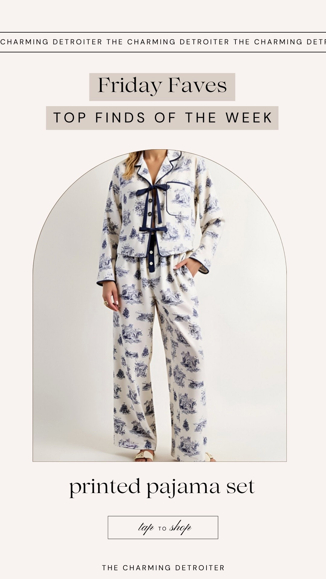 Printed tie bow pajama set 

#LTKSeasonal #LTKStyleTip #LTKGiftGuide