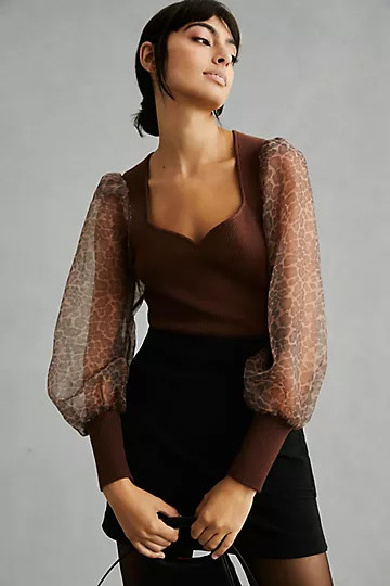 DOLAN Puff-Sleeve Sweater | Anthropologie (US)