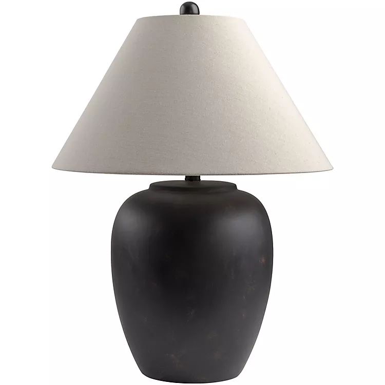 New! Black Ceramic Round Table Lamp | Kirkland's Home