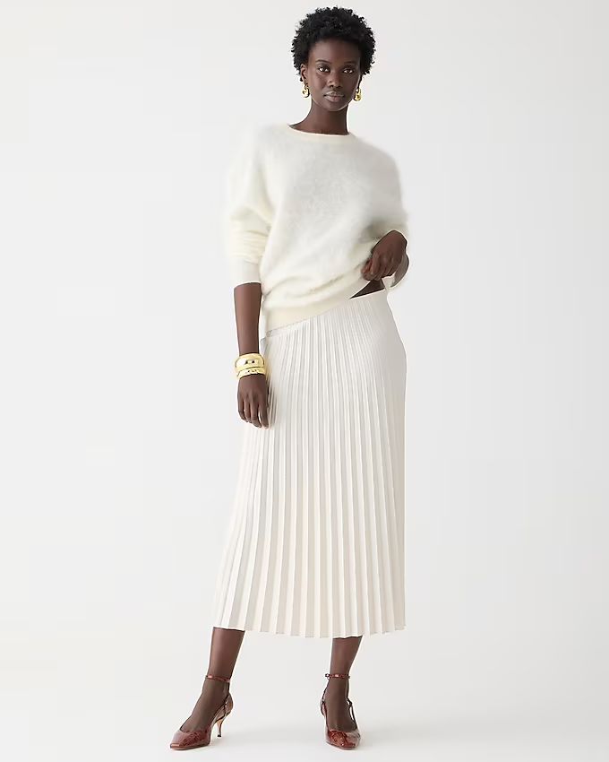 best seller4.3(60 REVIEWS)Pleated pull-on midi skirt$128.00Natural$148.00$128.00Select A SizeSize... | J.Crew US