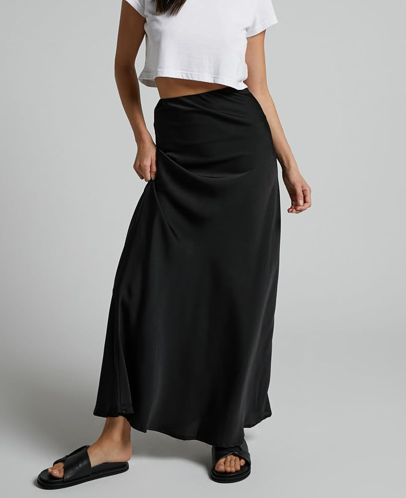 VividMosaic 2025 Satin High Waisted Maxi Skirt Silk A-Line Spring Summer Casual Long Skirts for W... | Amazon (US)